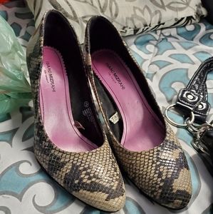 Snake print heels